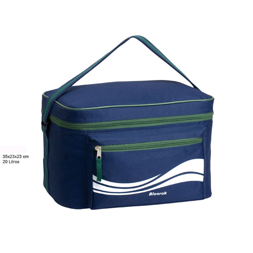 Polyester wine bag with insulated compartment